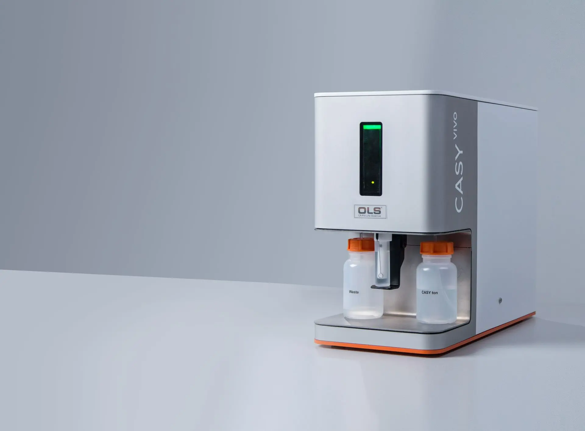 CASY vivo cell counter on a laboratory bench