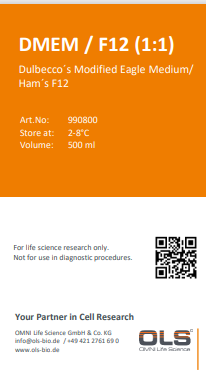 DMEM/F12 (1:1), Dubelcco´s Modified Eagle Medium/Ham´s F12