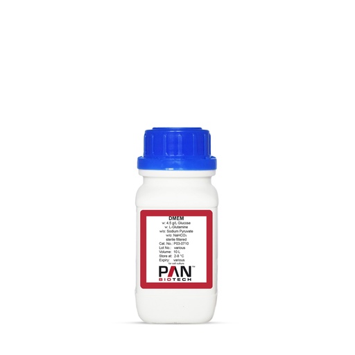 [P03-0710] DMEM, w: 4.5 g/L Glucose, w: L-Glutamine, w/o: Sodium pyruvate, w/o: NaHCO3, Powder, 10 L
