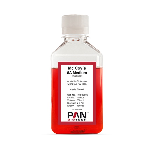 [P04-06500] McCoy’s 5A Medium (modified), w: stable Glutamine, w: 2.2 g/L NaHCO3, 500 ml