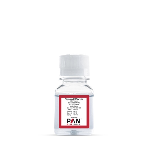 [P10-025100] (10x) Trypsin 0.5 %/5.3 mM EDTA 4Na, in 0,85 % saline, 100 ml